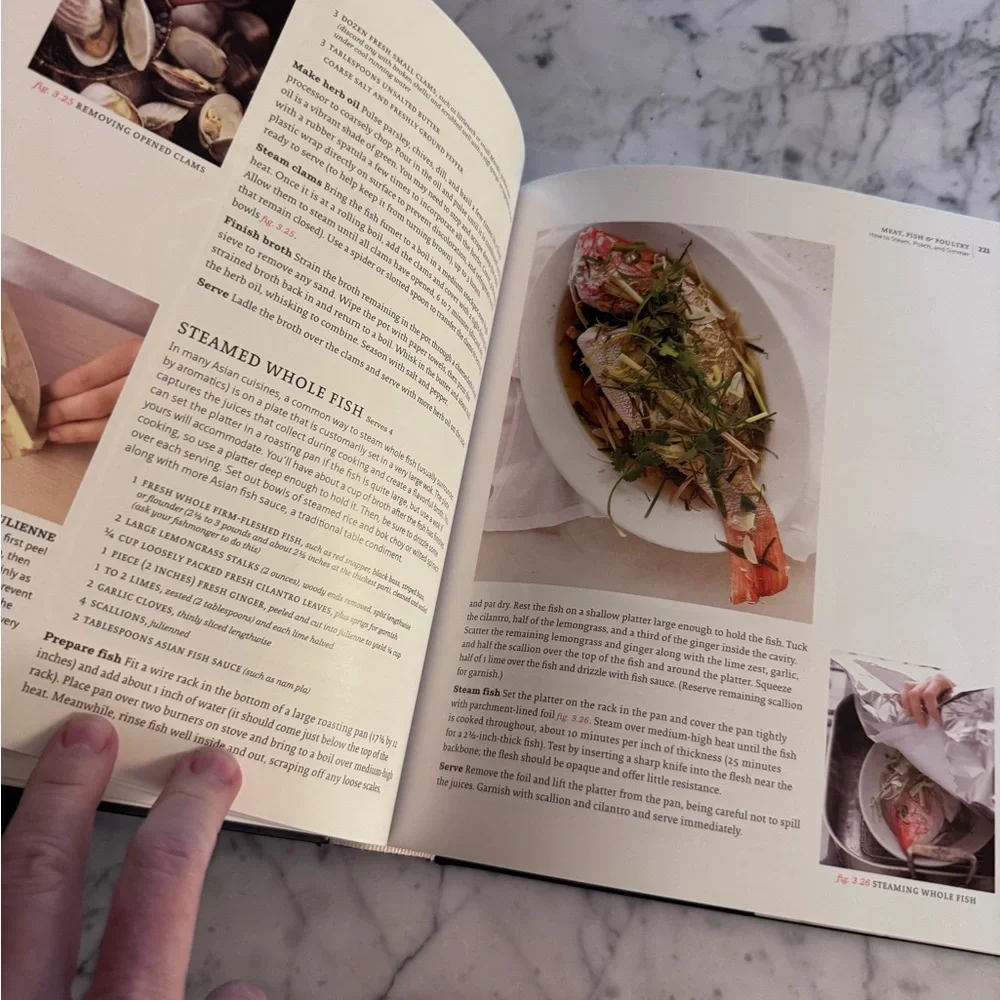 Martha Stewart’s cooking school book. Like new